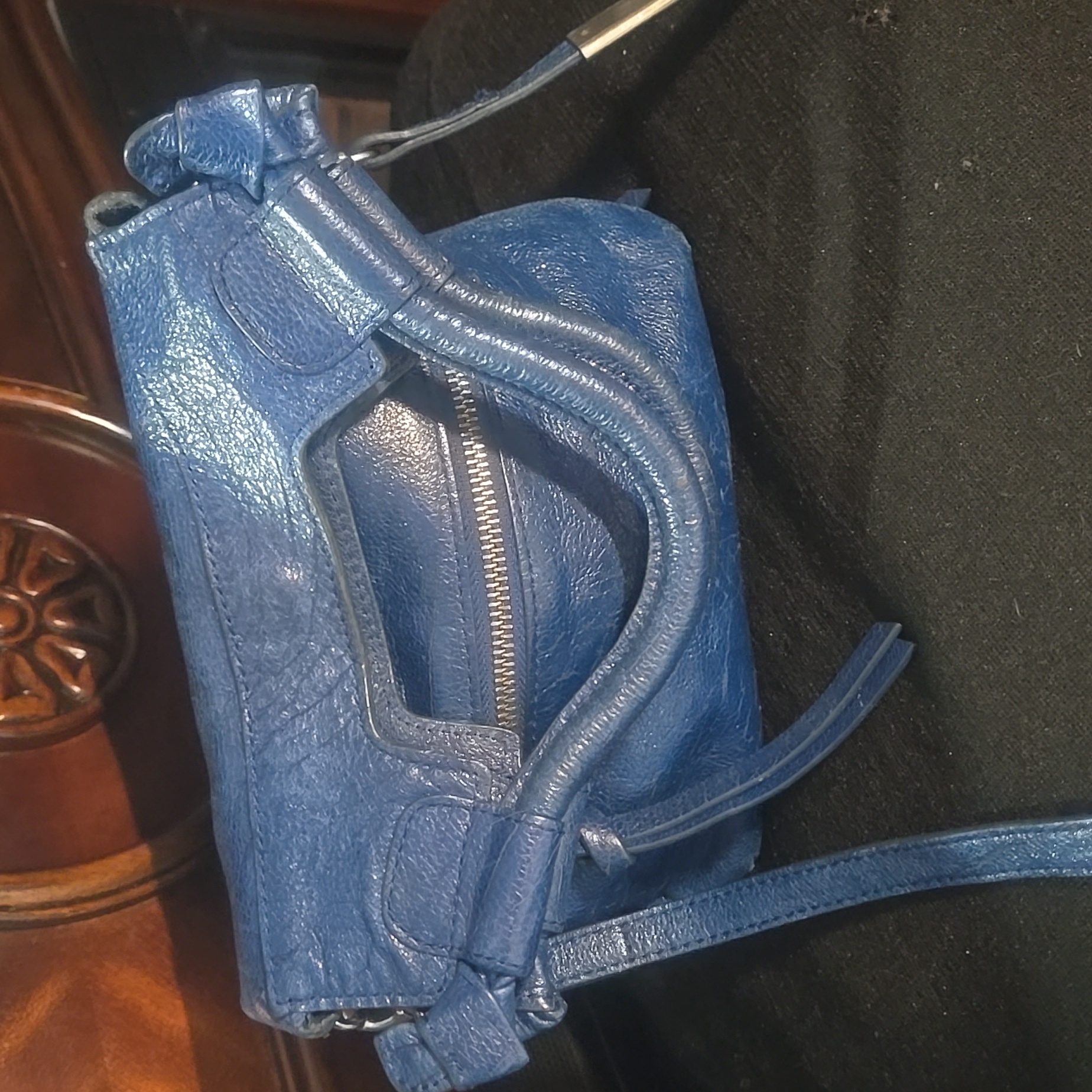 Icredible Blue Color. Foly & Corinna. Shoulder Strap.